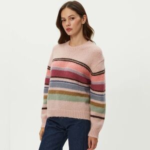 Aura Striped Crew Pullover Multicolor Sweater
